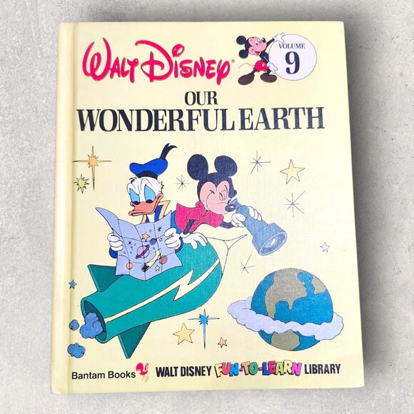 1983 Walt Disney Fun-To-Learn Vol. 9 Our Wonderful Earth Vintage Book Hardback - Picture 2 of 6